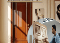 دهان أبواب خشب بجدة الروابى