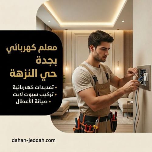 معلم كهربائي بجدة حي النزهة